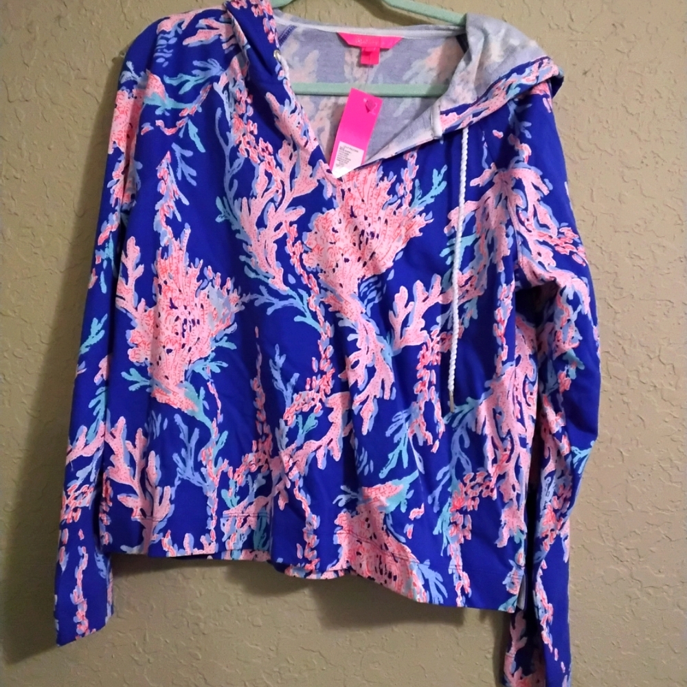 Lilly Pulizer - Kiawah Cropped Hoodie - NWT - Size L